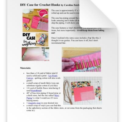 DIY CASE FOR CROCHET HOOKS SEWING PATTERN